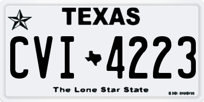 TX license plate CVI4223
