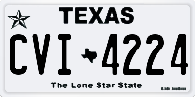 TX license plate CVI4224