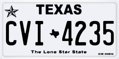 TX license plate CVI4235