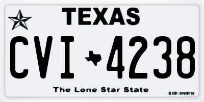 TX license plate CVI4238