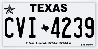 TX license plate CVI4239