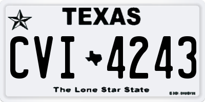 TX license plate CVI4243