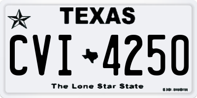 TX license plate CVI4250