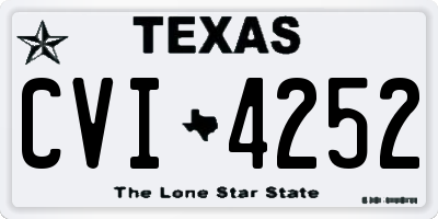 TX license plate CVI4252