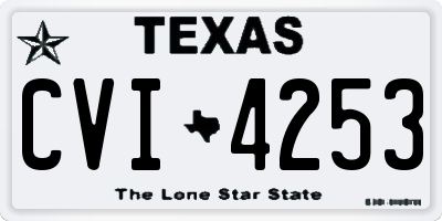 TX license plate CVI4253