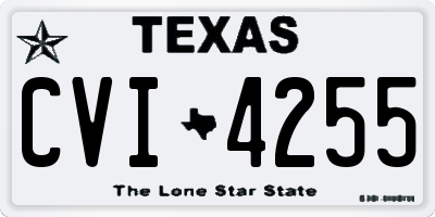 TX license plate CVI4255