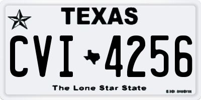 TX license plate CVI4256