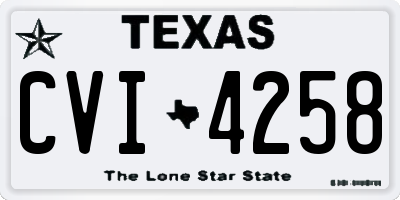 TX license plate CVI4258