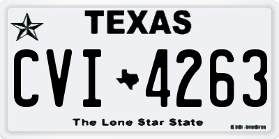 TX license plate CVI4263