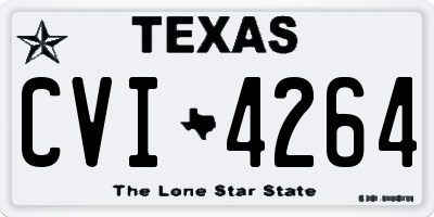 TX license plate CVI4264