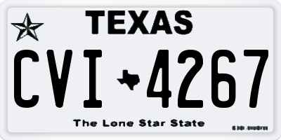 TX license plate CVI4267