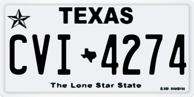 TX license plate CVI4274