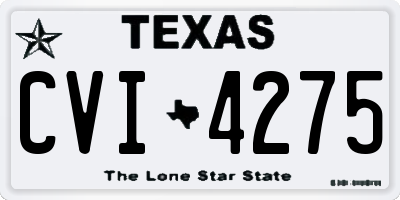 TX license plate CVI4275