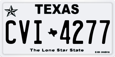 TX license plate CVI4277