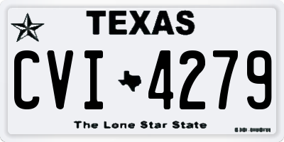 TX license plate CVI4279
