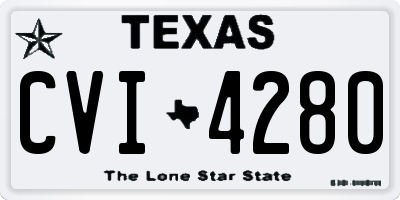 TX license plate CVI4280