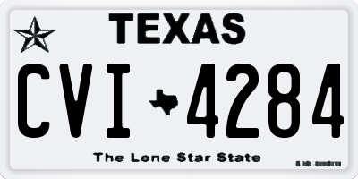 TX license plate CVI4284