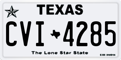 TX license plate CVI4285