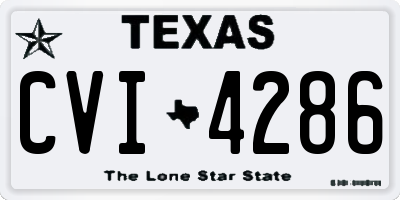 TX license plate CVI4286