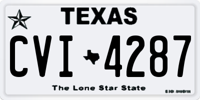 TX license plate CVI4287