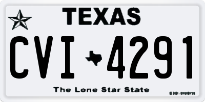 TX license plate CVI4291
