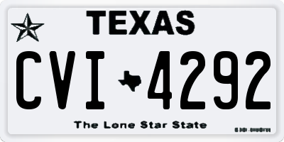 TX license plate CVI4292