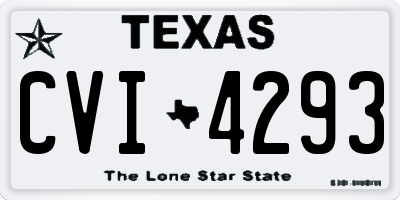 TX license plate CVI4293