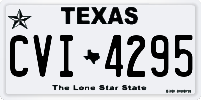 TX license plate CVI4295