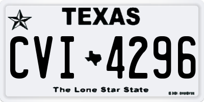 TX license plate CVI4296