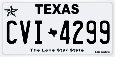 TX license plate CVI4299