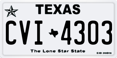 TX license plate CVI4303