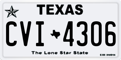 TX license plate CVI4306