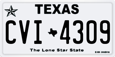 TX license plate CVI4309