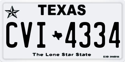 TX license plate CVI4334