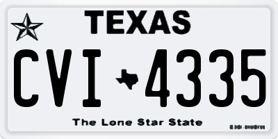 TX license plate CVI4335
