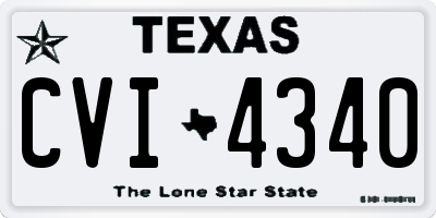 TX license plate CVI4340