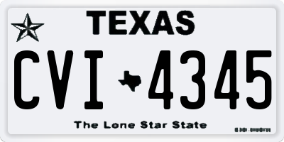 TX license plate CVI4345