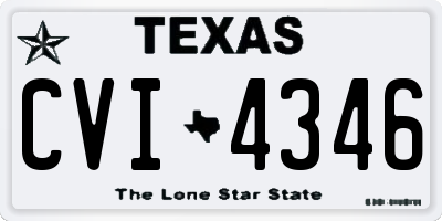TX license plate CVI4346