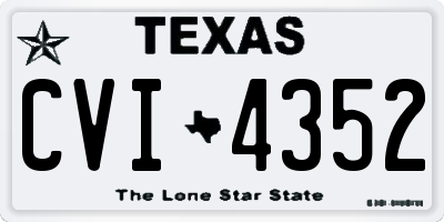 TX license plate CVI4352