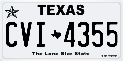 TX license plate CVI4355