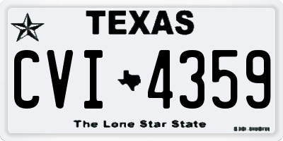 TX license plate CVI4359