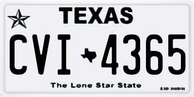 TX license plate CVI4365