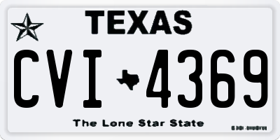 TX license plate CVI4369