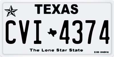 TX license plate CVI4374