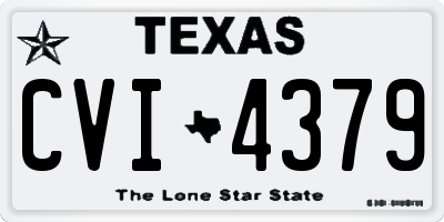 TX license plate CVI4379
