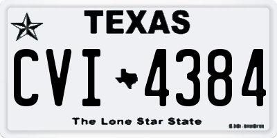 TX license plate CVI4384