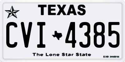 TX license plate CVI4385