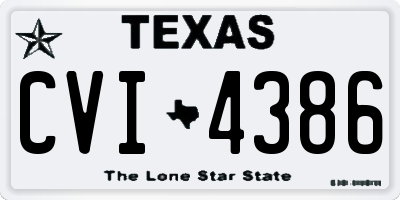 TX license plate CVI4386