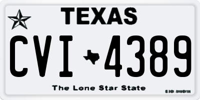 TX license plate CVI4389
