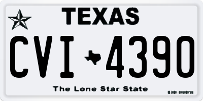 TX license plate CVI4390